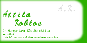 attila koblos business card
